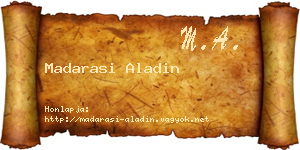 Madarasi Aladin névjegykártya